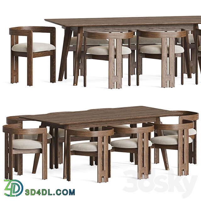 Dining Set 58 Table Chair 3D Models 3DSKY