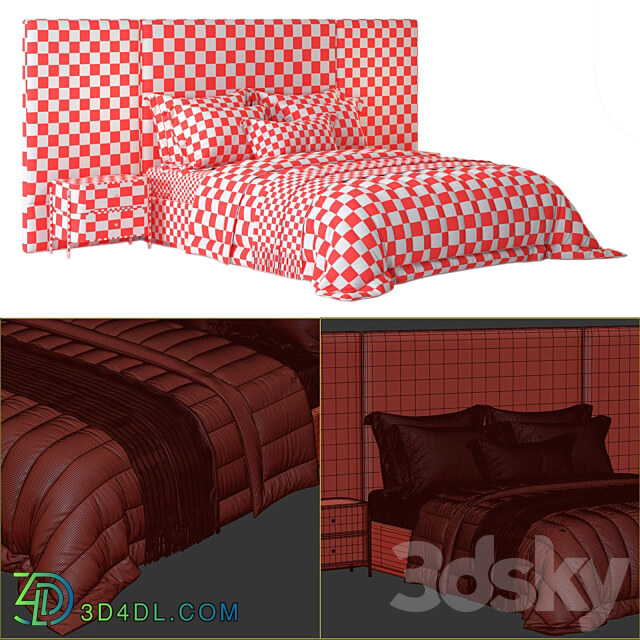 Sorento pottery barn Bed 3D Models 3DSKY