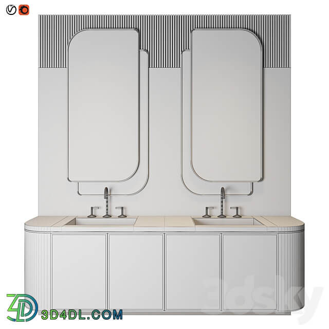 Luxury Marble Wood Bathroom 3D Models 3DSKY