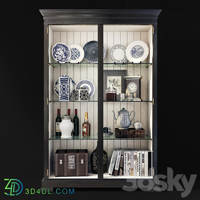 Eclipse wardrobe showcase. Display Cabinet showcase bu Birkhouse Wardrobe Display cabinets 3D Models 3DSKY