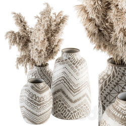 Vase and Plant Decorative Set Set 84 3D Models 3DSKY 