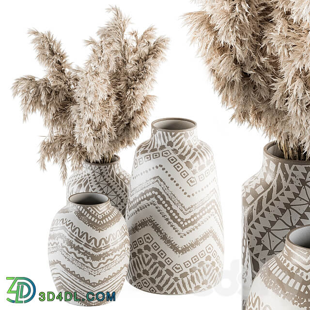 Vase and Plant Decorative Set Set 84 3D Models 3DSKY