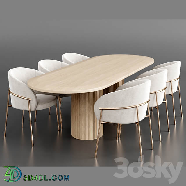 Dinning set 36 Table Chair 3D Models 3DSKY