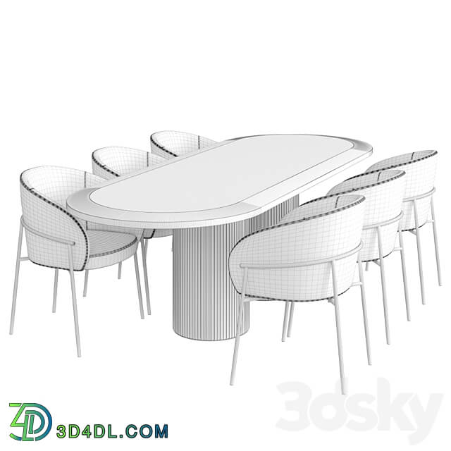 Dinning set 36 Table Chair 3D Models 3DSKY