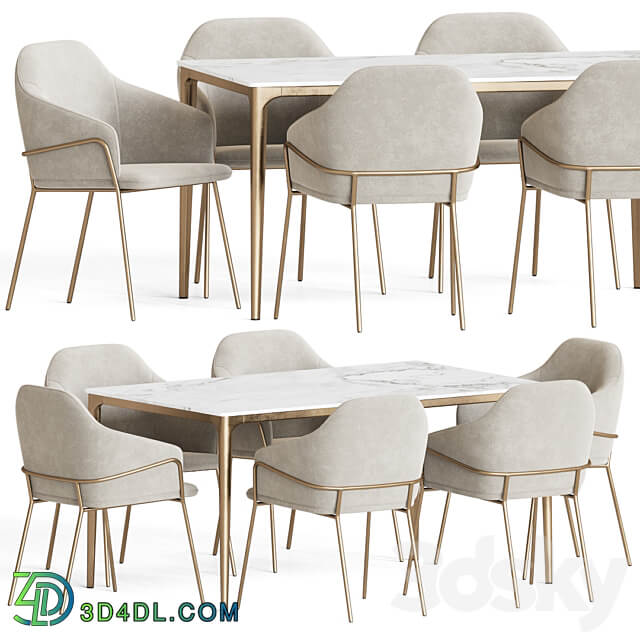 Dining Set 59 Table Chair 3D Models