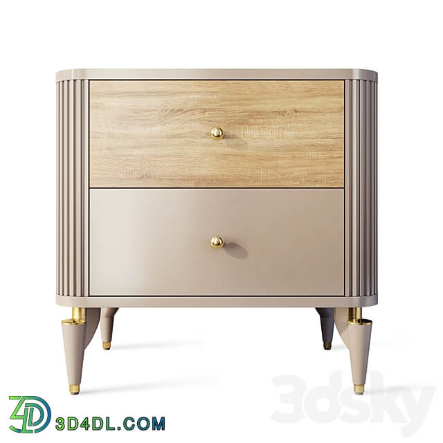 Chest of drawers and bedside table Art Deco Sanvito. Nightstand sideboard Bellona Sideboard Chest of drawer 3D Models 3DSKY