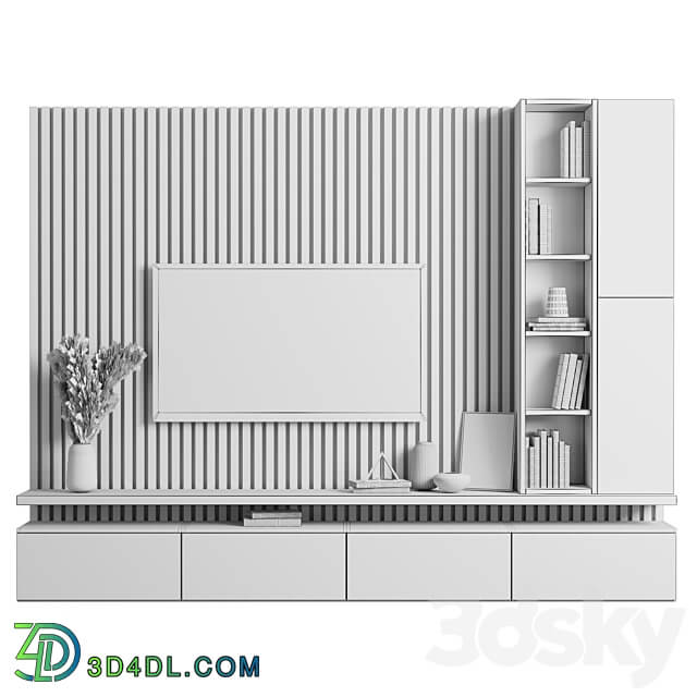 TV Wall 080 3D Models 3DSKY