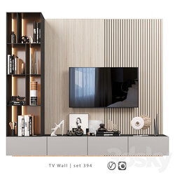 TV Wall set 394 TV shelf TV Wall 3D Models 3DSKY 