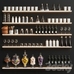 A set of dishes and accessories for the kitchen 3D Models 3DSKY 