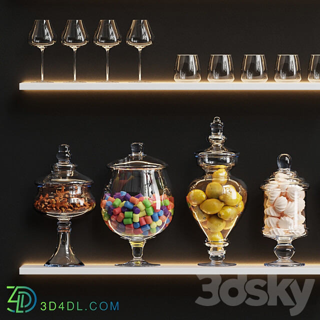 A set of dishes and accessories for the kitchen 3D Models 3DSKY