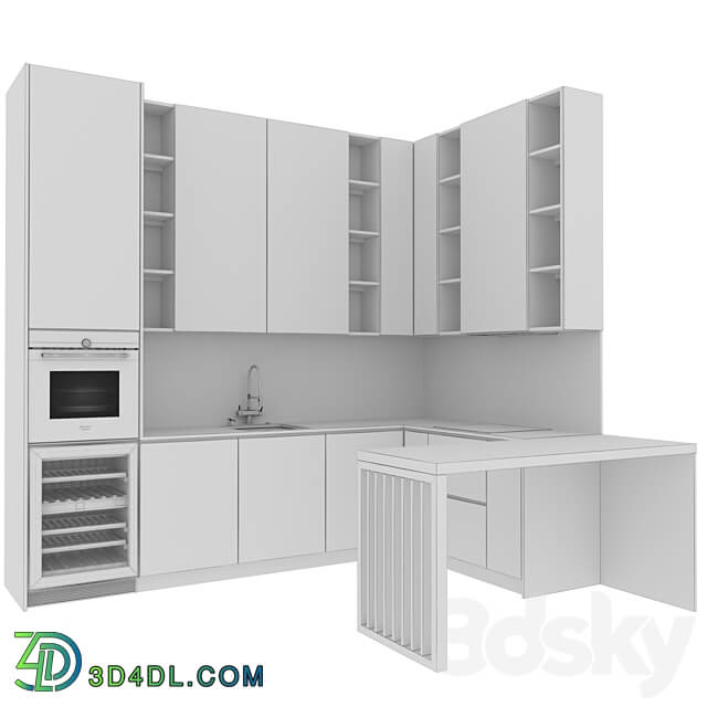 kitchen modern60 Kitchen 3D Models 3DSKY