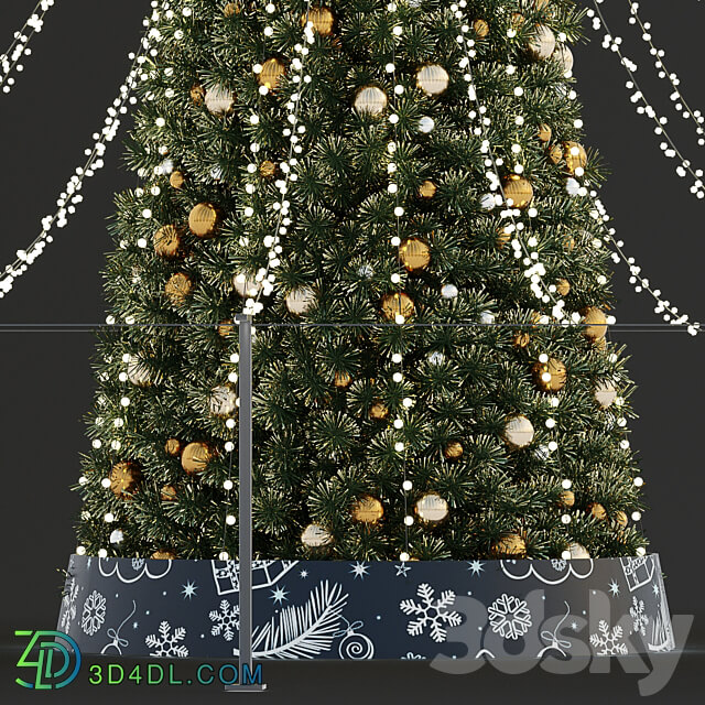 Street christmas tree 3D Models