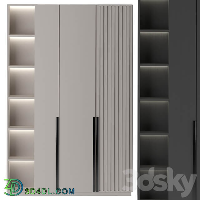 Cupboard 01 Wardrobe Display cabinets 3D Models 3DSKY