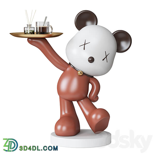 Bear sculpture tray 3D Models 3DSKY