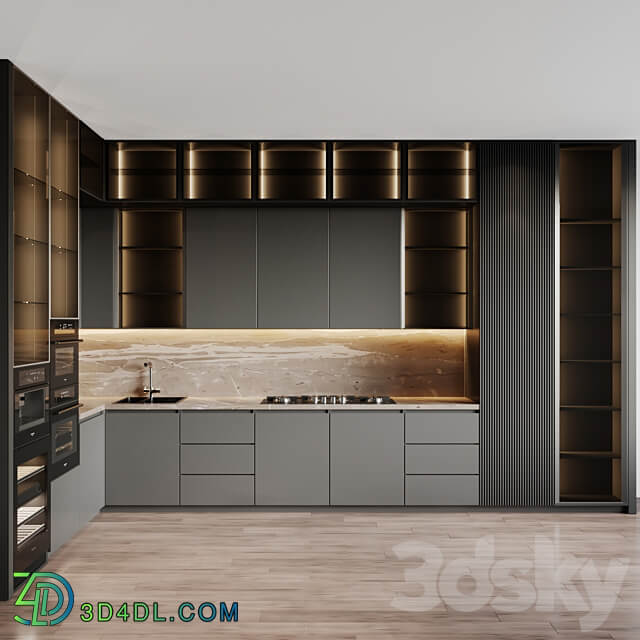 kitchen modern 43 Kitchen 3D Models 3DSKY