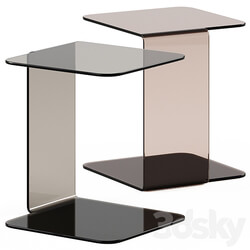 Glass Side Table Shell by Sovet italia Glass side table 3D Models 3DSKY 