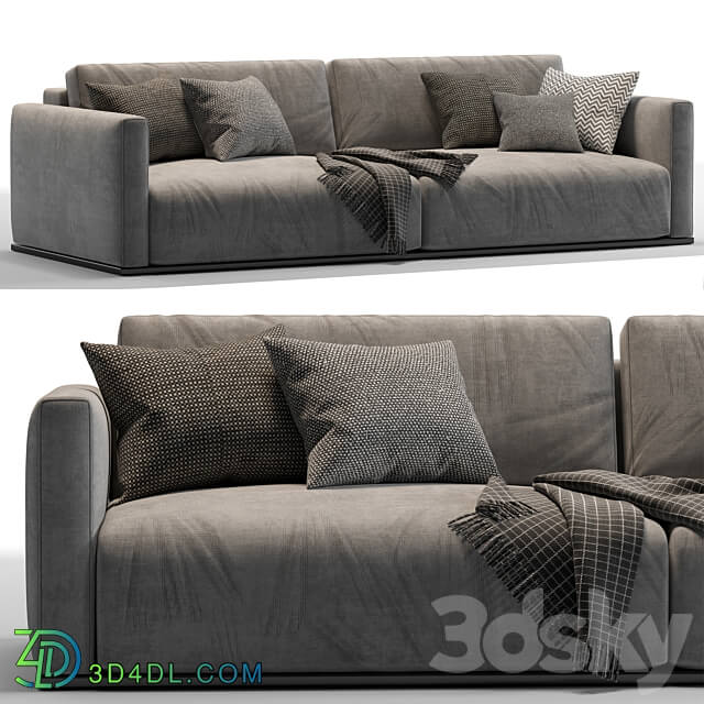 Minotti Torri 2 seat sofa 3D Models 3DSKY
