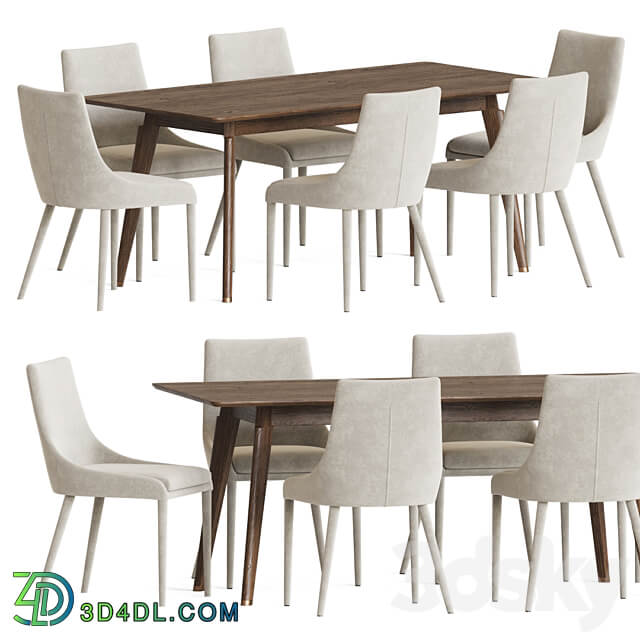 Dining Set 62 Table Chair 3D Models 3DSKY