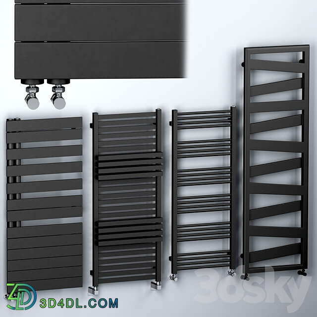 Towel Radiators set 3 3D Models 3DSKY