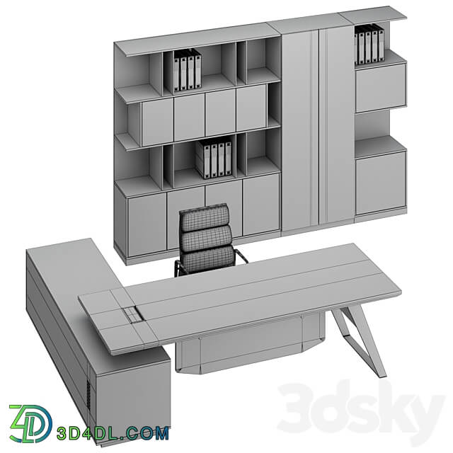 Office furniture set 3D Models 3DSKY