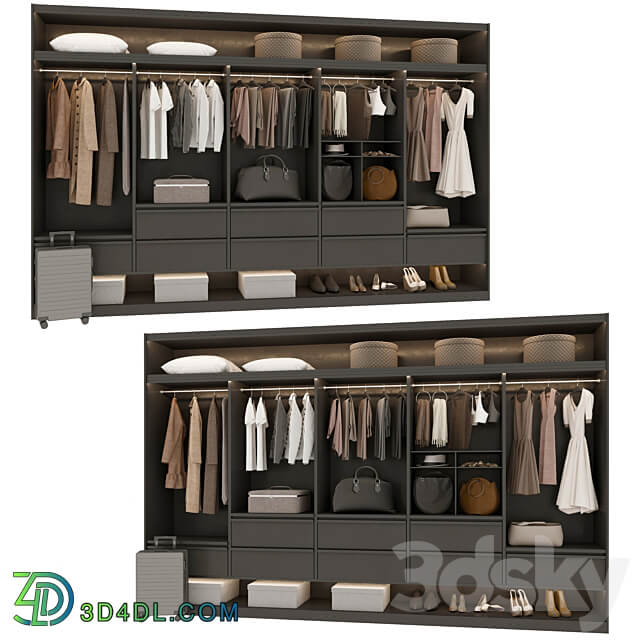 Wardrobe 3 Wardrobe Display cabinets 3D Models 3DSKY