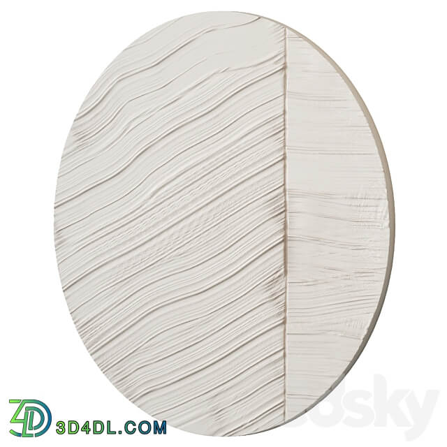 Round abstract plaster painting 3D Models 3DSKY