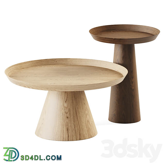 Luana Coffee Table Oak Bloomingville 3D Models 3DSKY