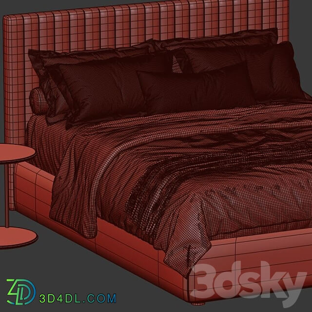Queen bed CLAY MAISON By Bolzan Letti Bed 3D Models 3DSKY
