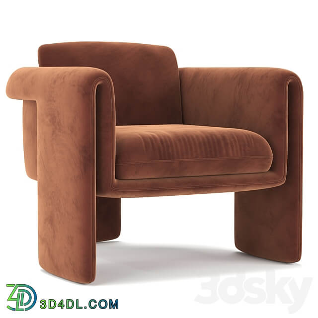 Floria Velvet Chair 3D Models