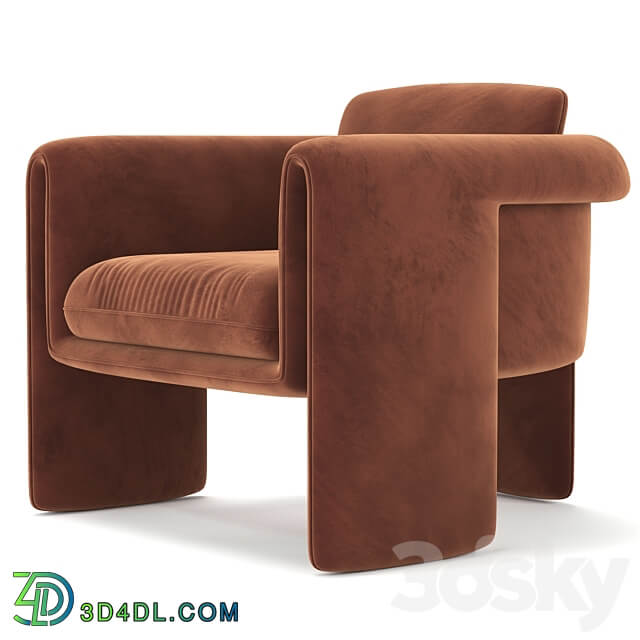 Floria Velvet Chair 3D Models