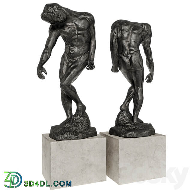 Grande Ombre Auguste Rodin sculpture 3D Models