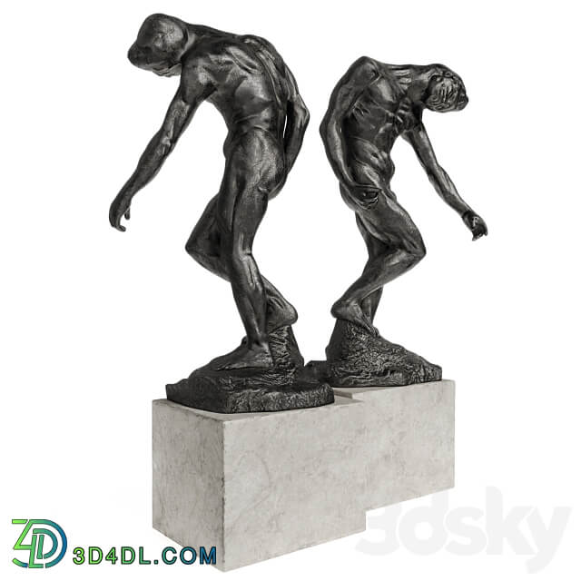 Grande Ombre Auguste Rodin sculpture 3D Models