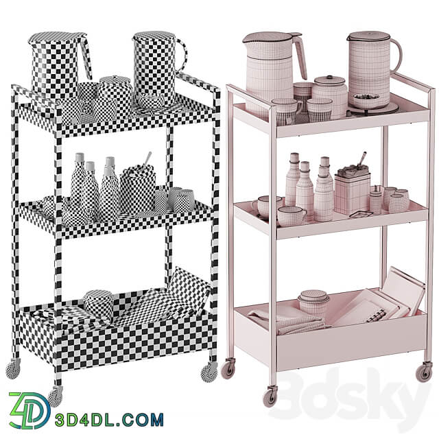 Ikea kitchen Rolling storage 3 3D Models