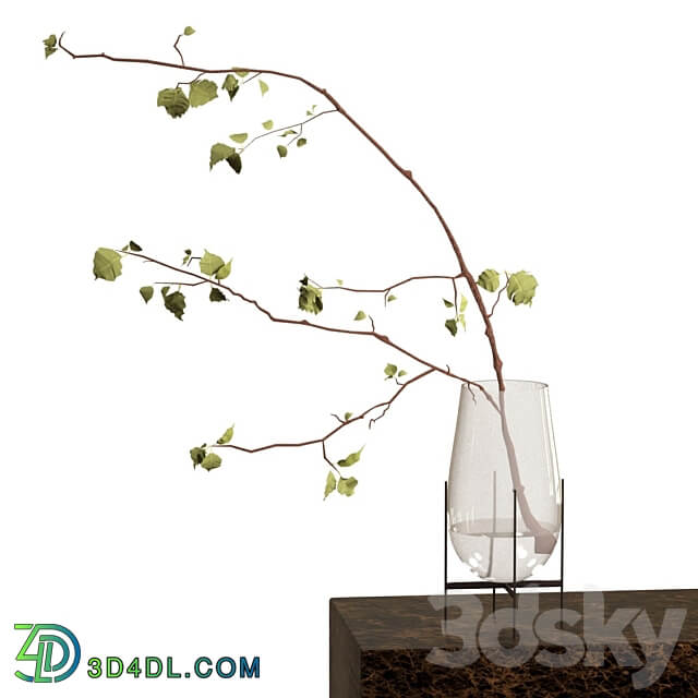 Branch in a vase 3D Models