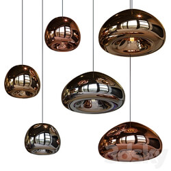 Pendant Lights Hollow Pendant Lamp big and little gold silver and copper Pendant light 3D Models 