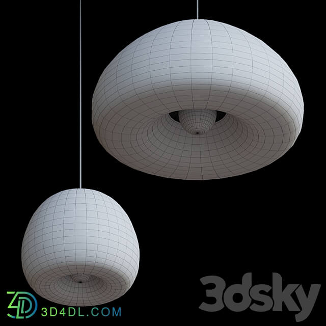 Pendant Lights Hollow Pendant Lamp big and little gold silver and copper Pendant light 3D Models