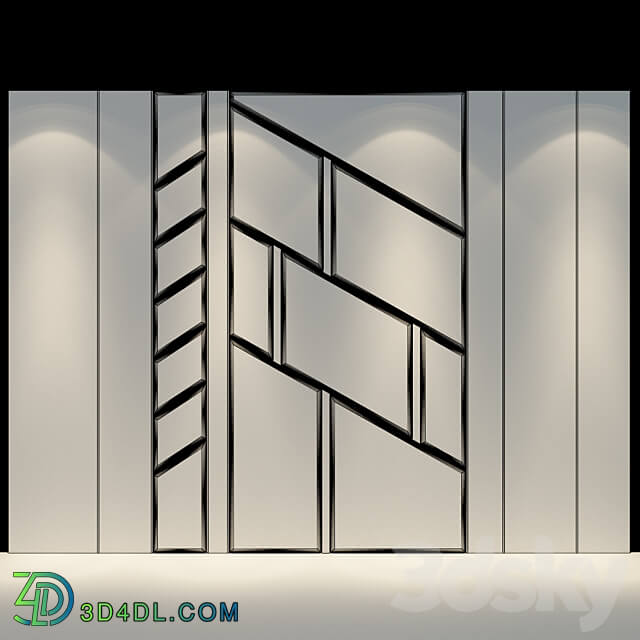 Wall Panel set 48 3D Models