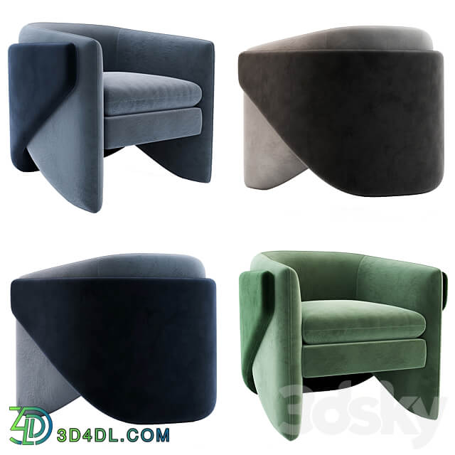 West Elm Thea Chair 3D Models