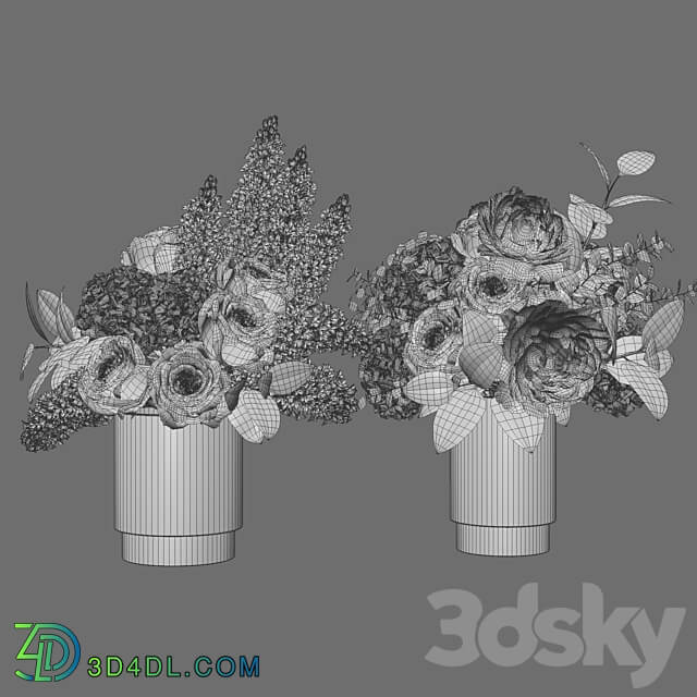 Flower Set 017 3D Models
