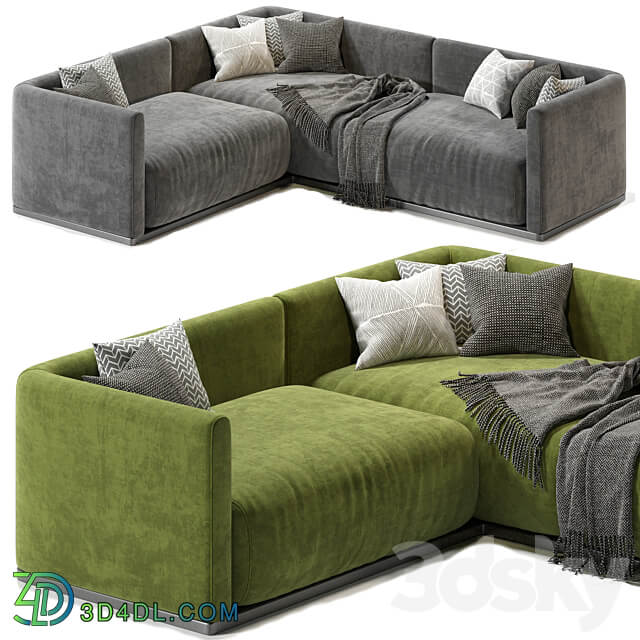 Lario Flexform L Shaped sofa 3D Models