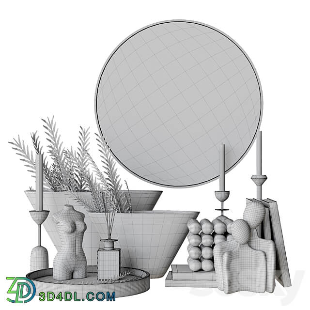 Decorative set with bas relief 3D Models