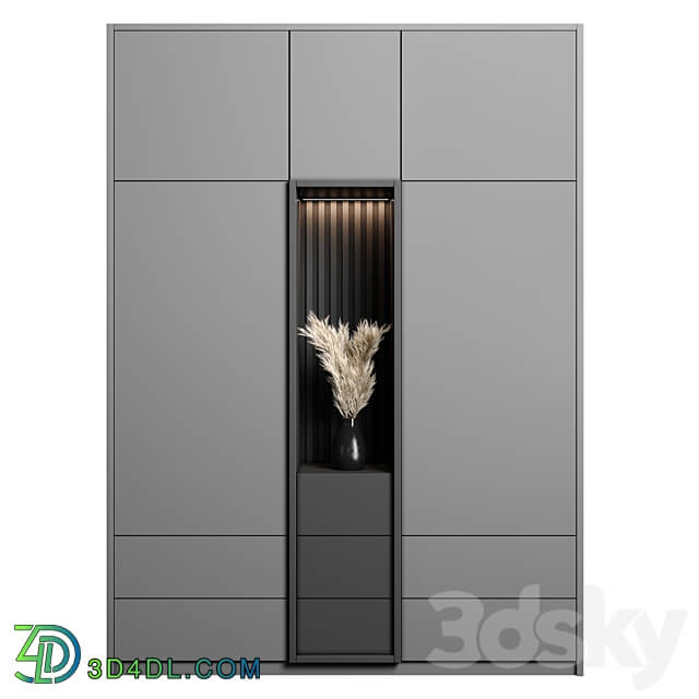 Cabinet with shelves 18 Wardrobe Display cabinets 3D Models