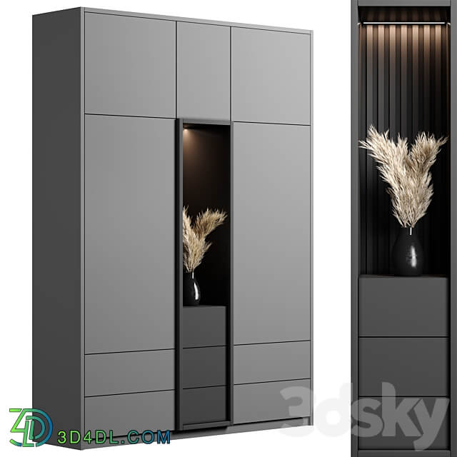 Cabinet with shelves 18 Wardrobe Display cabinets 3D Models