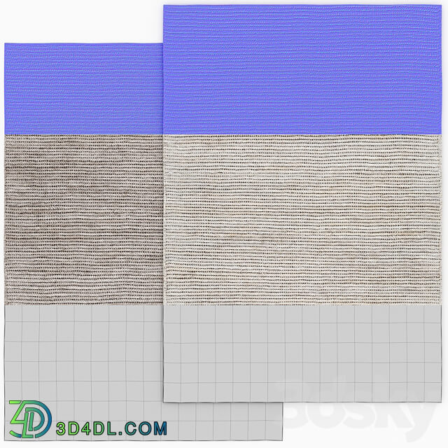 Carpet set LE collection Abaca 3D Models