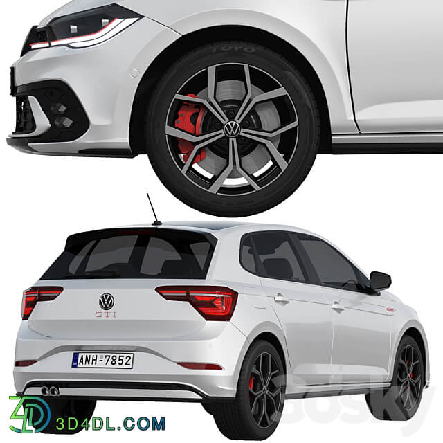 Volkswagen Polo GTI 2022 3D Models