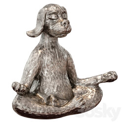 Yoga dog Yoga dog figurine 3D Models 