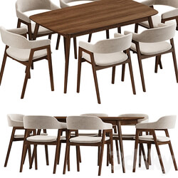 Article Savis Dining Table Table Chair 3D Models 