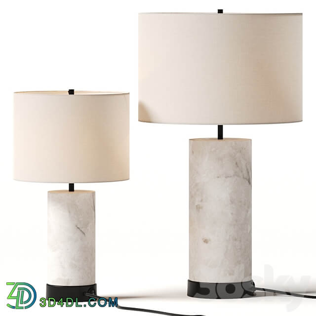 Pottery Barn Windham Alabaster Table Lamps 3D Models