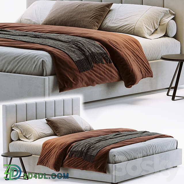 West Elm Emmett Low Profile Bed Bed 3D Models