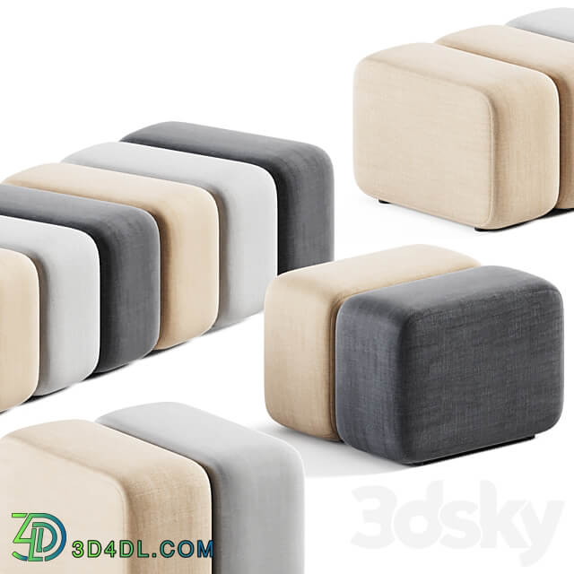 Modul Pouffe S800 by Bla Station Modul Pouffe 3D Models